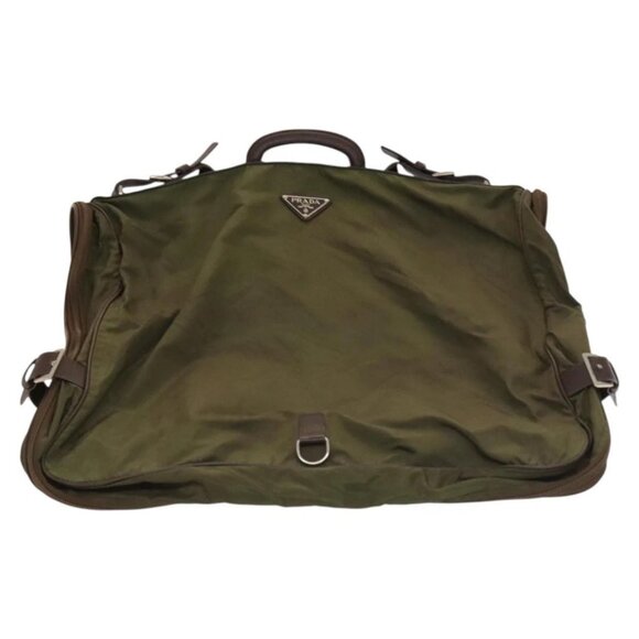 PRADA Garment Cover Nylon Khaki Silver Auth - Picture 2 of 15